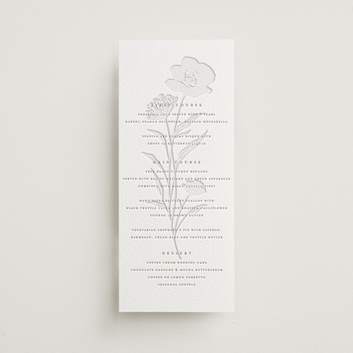 This is a coffee menu cards with letterpress by chocomocacino called shiruko printing on somerset500 in 4x9