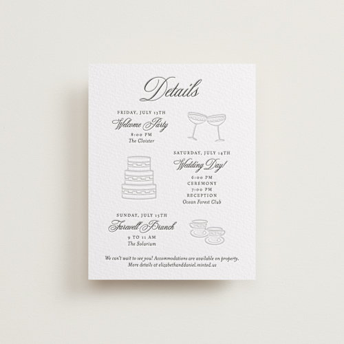 This is a soft black letterpress wedding invitations with letterpress by Alston Foster called infinite printing on somerset500 in standard