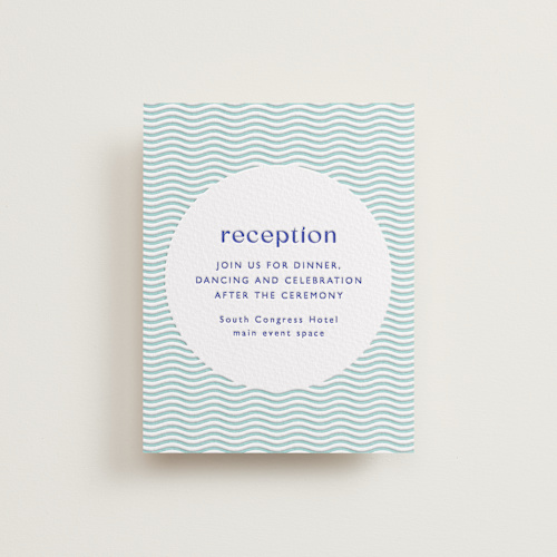 This is a blue violet letterpress wedding invitations with letterpress by Olivia Raufman called with a twist printing on somerset500 in standard