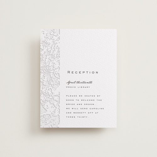 This is a soft black letterpress wedding invitations with letterpress by Erin L. Wilson called subtle marble printing on somerset500 in standard