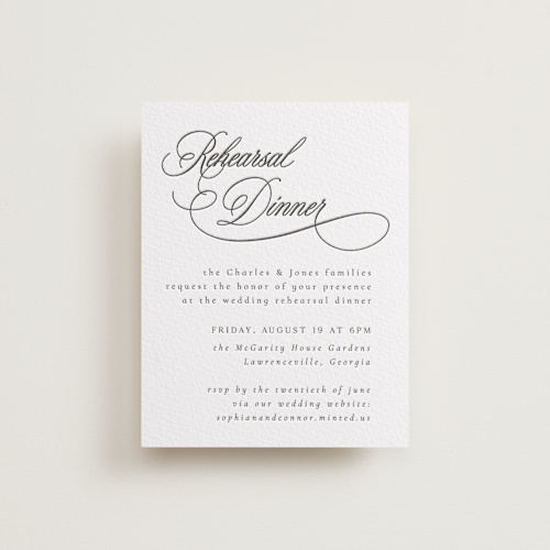 This is a soft black enclosure cards with letterpress by Nicole Walsh called us printing on white cotton in standard