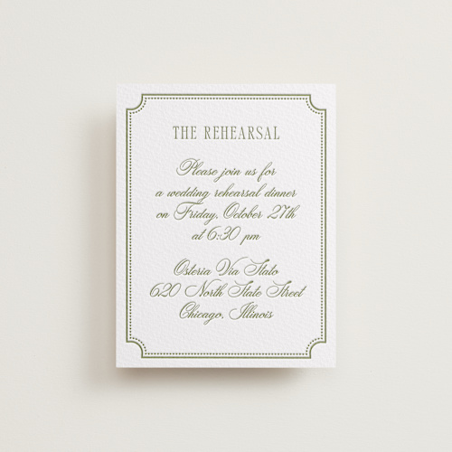 This is a pistachio enclosure cards with letterpress by Robert and Stella called darcy printing on somerset500 in standard