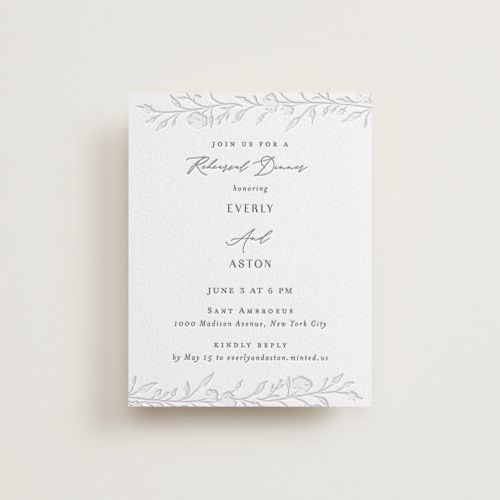 This is a gravel enclosure cards with letterpress by Nicoletta Savod called delicately printing on somerset500 in standard