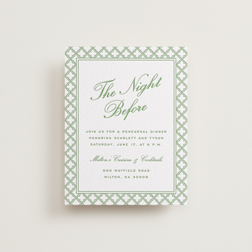 This is a pear enclosure cards with letterpress by Angela Garrick called garden trellis printing on somerset500 in standard