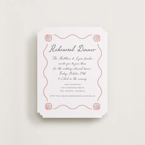 This is a paloma enclosure cards with letterpress by Alston Foster called ocean love printing on white cotton in standard
