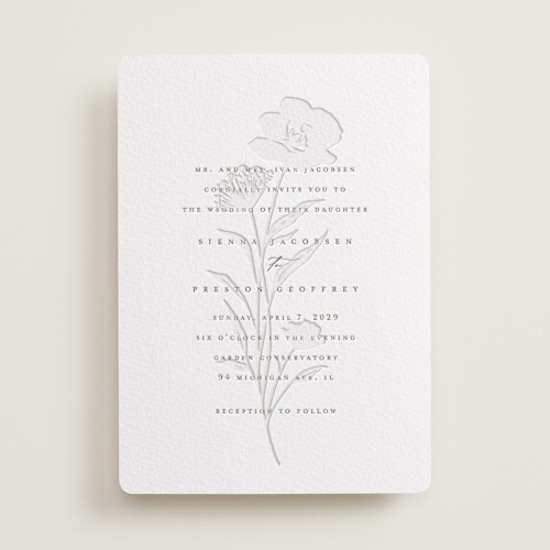 This is a coffee letterpress wedding invitations with letterpress by chocomocacino called shiruko printing on somerset500 in standard
