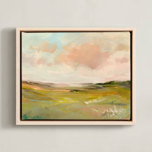 This is a peach art with standard by Lindsay Megahed called eden