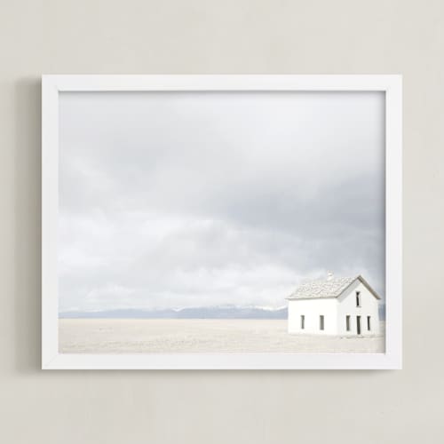 This is a mountain blue art with standard by Alicia Abla called on the range