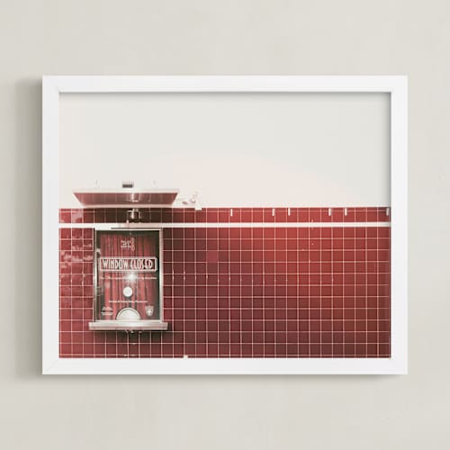 This is a retro red art with standard by Maja Cunningham called matinee