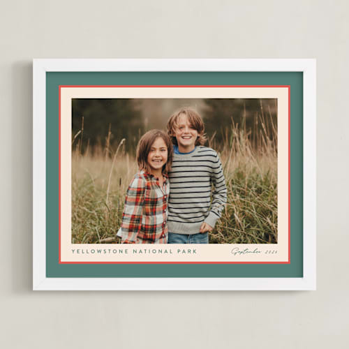 This is a holly sprig photo art with standard by Carolyn MacLaren called framed photo: ribbon frame