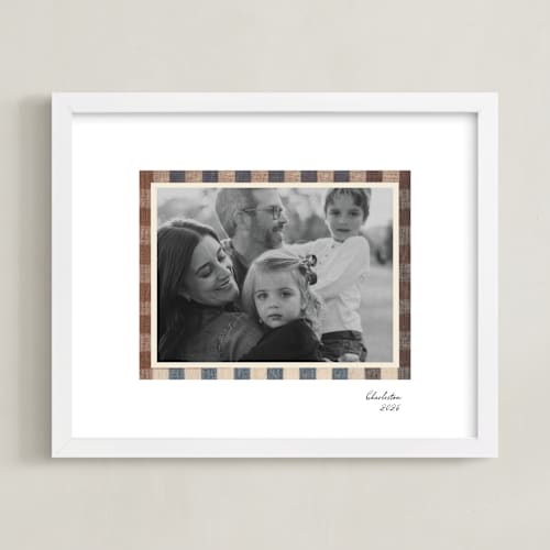 This is a sand photo art with standard by Creo Study called framed photo: textile checks frame