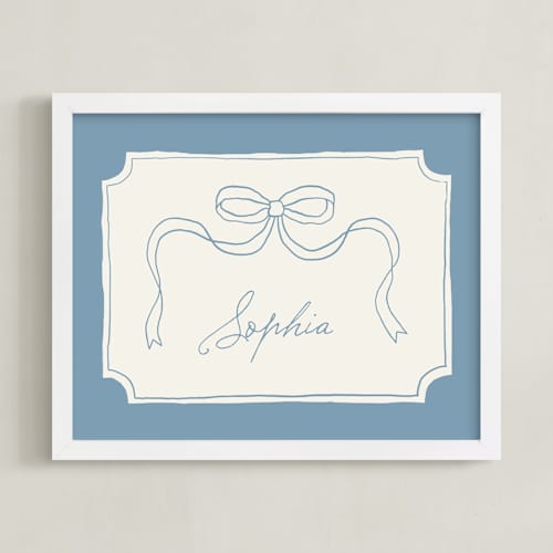 This is a denim personalized art for kids with standard by Kelly Watkins called simple and sweet