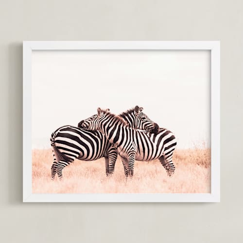 This is a zebra art with standard by Lisa Sundin called the embrace