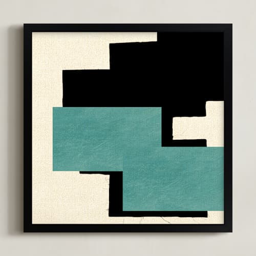 This is a glacier lake art with standard by Debra Pruskowski called layered remnants 1