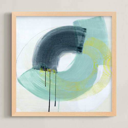 This is a sea foam green art with standard by Kirsta Benedetti called equipoise
