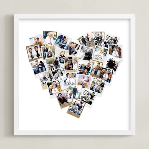 This is a gold foil stamped photo art with foil pressed by Minted called framed photo: heart snapshot with foil