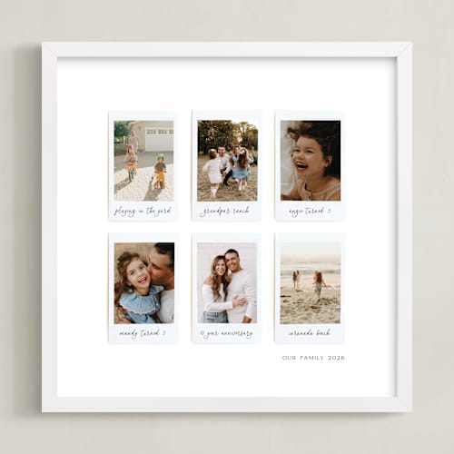 This is a white photo art with standard by Olivia Kanaley Inman called framed photo: six photo