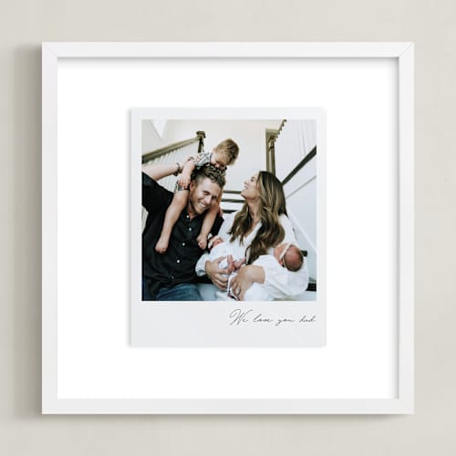 This is a quartz photo art with standard by Minted called classic snap: square framed photo