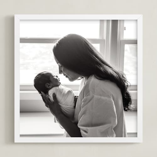 This is a white photo art with standard by Minted called the big picture: mother's day framed photo