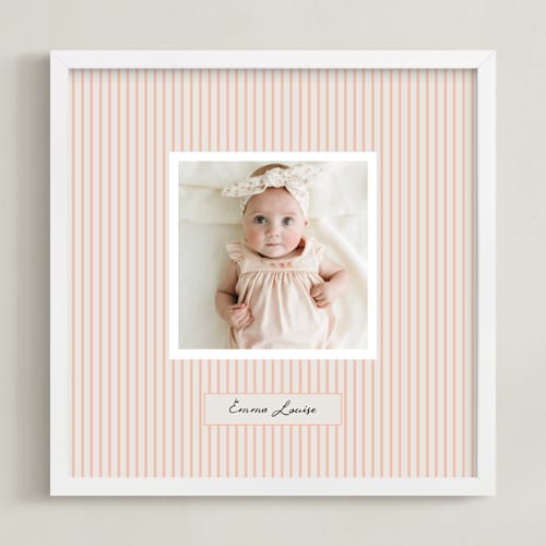 This is a cantelope photo art with standard by Benita Crandall called framed photo: preppy stripes