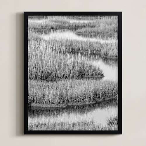 This is a black & white art with standard by Elizabeth Pyle called marshlands 1