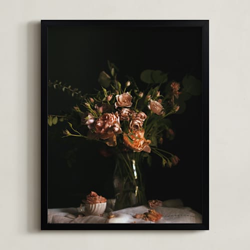 This is a moody rose art with standard by Katie Buckman called moody floral still life