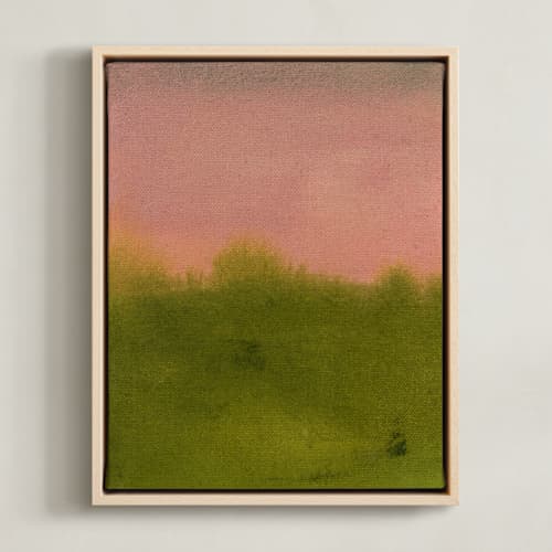 This is a moss green art with standard by Christina Flowers called sussex sunrise 1