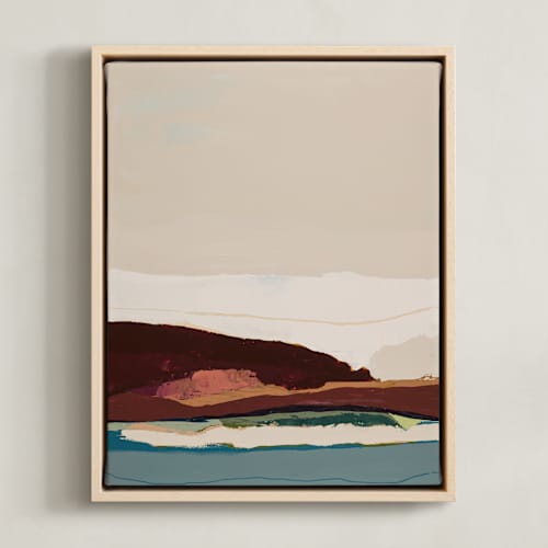 This is a burgundy art with standard by Caryn Owen called burgundy seascape diptych 1
