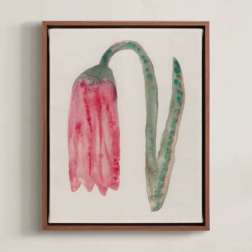 This is a dusty red art with standard by Alisa Galitsyna called the morning garden 2