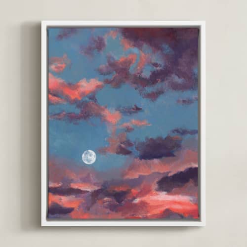 This is a moonrise art with standard by Aimee Schreiber called moonrise