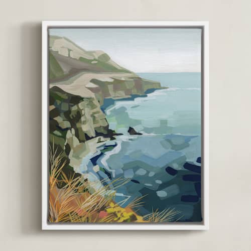 This is a coastal blue art with standard by BROOK PAGE called west coastal 1