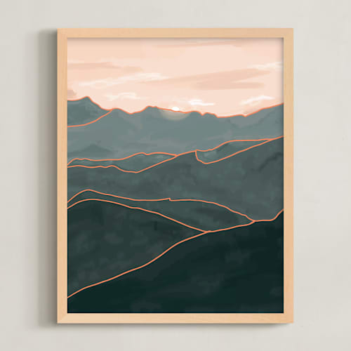 This is a overlook green art with standard by Becca Robinson called mountain sky