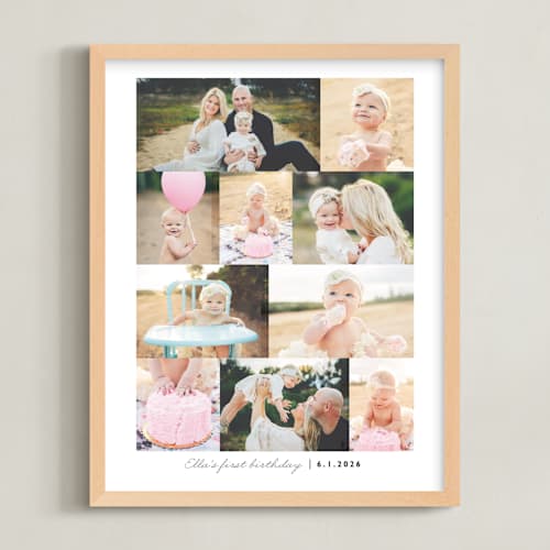 This is a pearl photo art with standard by Snow and Ivy called ten photo: portrait framed photo