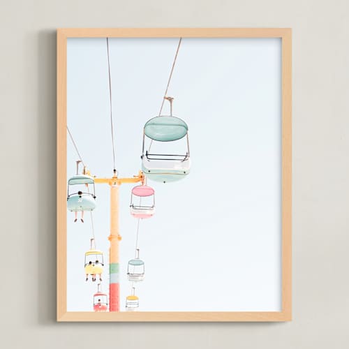 This is a azure mist kids wall art with standard by Tania Medeiros called building memories no.2