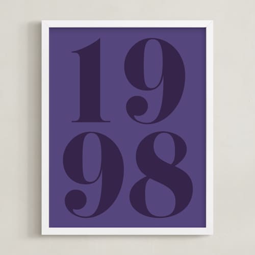 This is a midnight purple photos to art with standard by Erica Krystek called your year: custom print