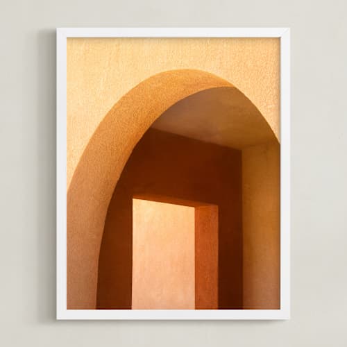 This is a warm peachy yellow art with standard by Lisa Sundin called day to day 1