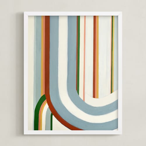 This is a sage green art with standard by Pippin Schupbach called hold the line
