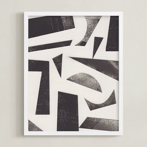 This is a charcoal grey art with standard by Alisa Galitsyna called paper geometry i