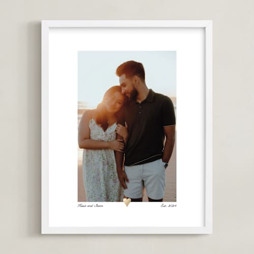 This is a gold foil stamped photo art with foil pressed by Laura Hamm called with a heart: foil framed photo