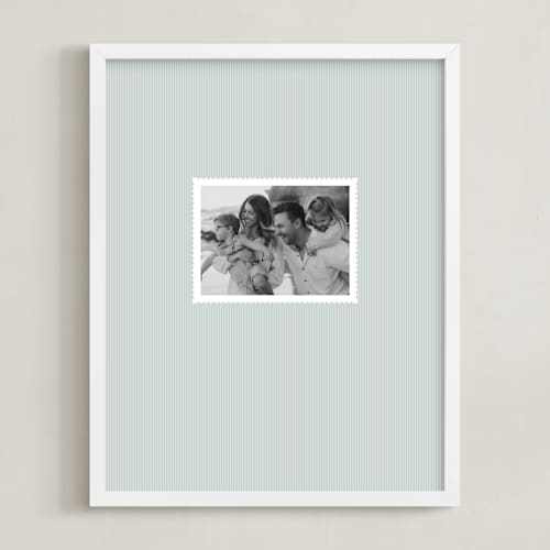 This is a denim photo art with standard by Olivia Kanaley Inman called railroad stripe: portrait