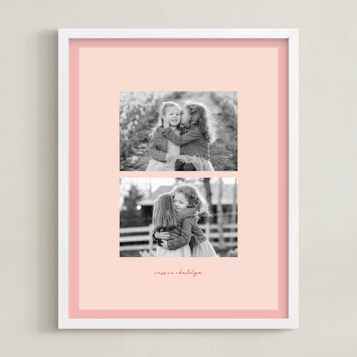 This is a blush photo art with standard by Blustery August called soft hues two photo: framed photo
