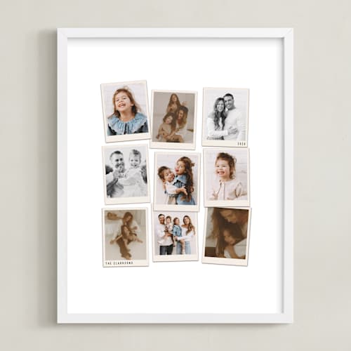 This is a white photo art with standard by Hooray Creative called 9 snaps