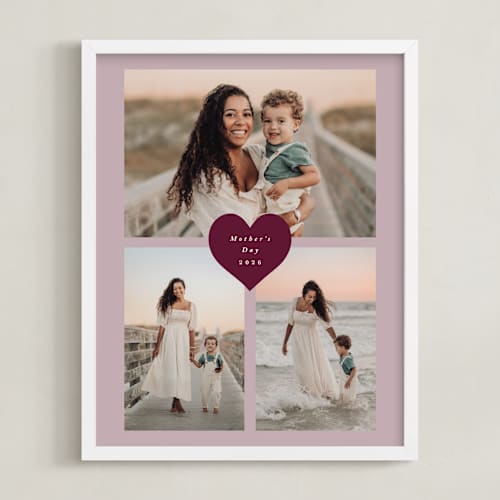 This is a lilac photo art with standard by Stacy Maalouf called heart tag: portrait framed photo