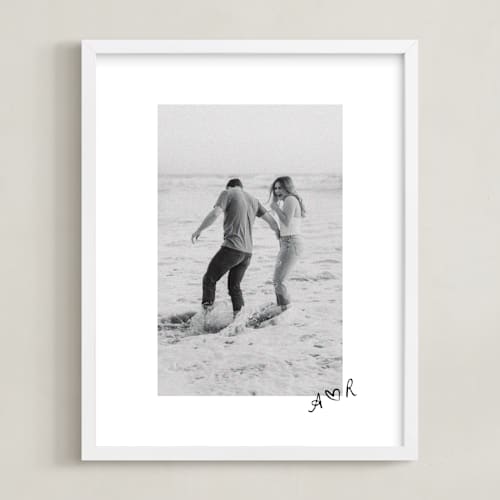 This is a graphite photo art with standard by Claudia Orengo called scripted heart: framed photo