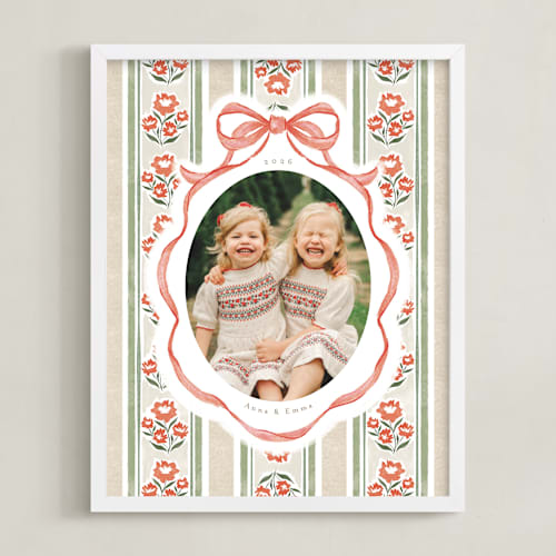 This is a latte photo art with standard by Jackie Crawford called framed photo: holiday ribbon