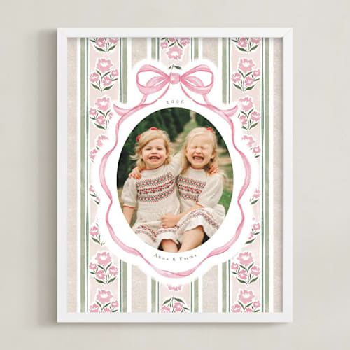 This is a peony photo art with standard by Jackie Crawford called holiday ribbon: portrait framed photo