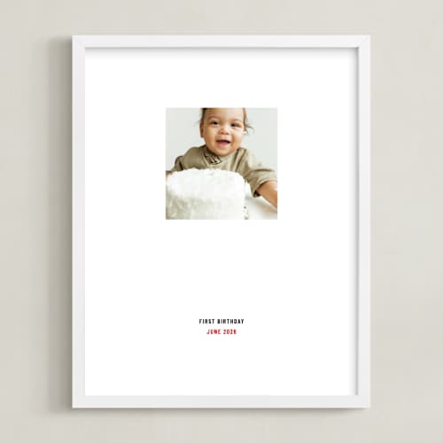 This is a white photo art with standard by Minted called stamped snap: framed photo