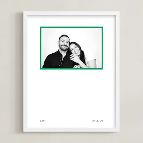 This is a green photo art with standard by Annie Shapiro called pop frame
