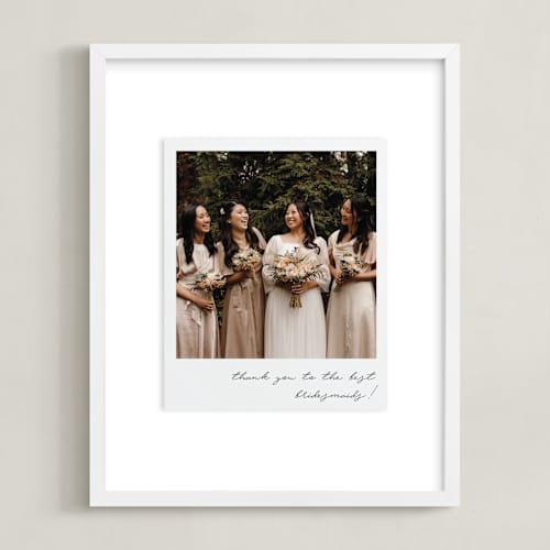 This is a quartz photo art with standard by Minted called classic snap (brides)