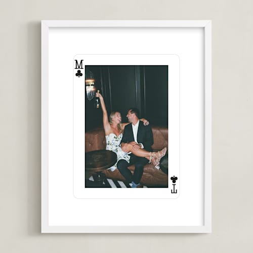 This is a white photo art with standard by Minted called ace of clubs: framed photo